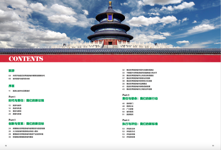 《世界旅游城市未来发展议程（2021-2030）》_fororder_目录