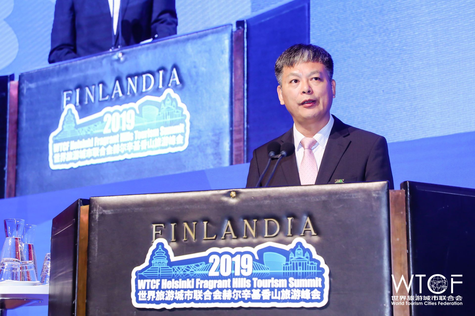 世界旅游城市联合会常务副秘书长李宝春先生在新闻发布会致辞