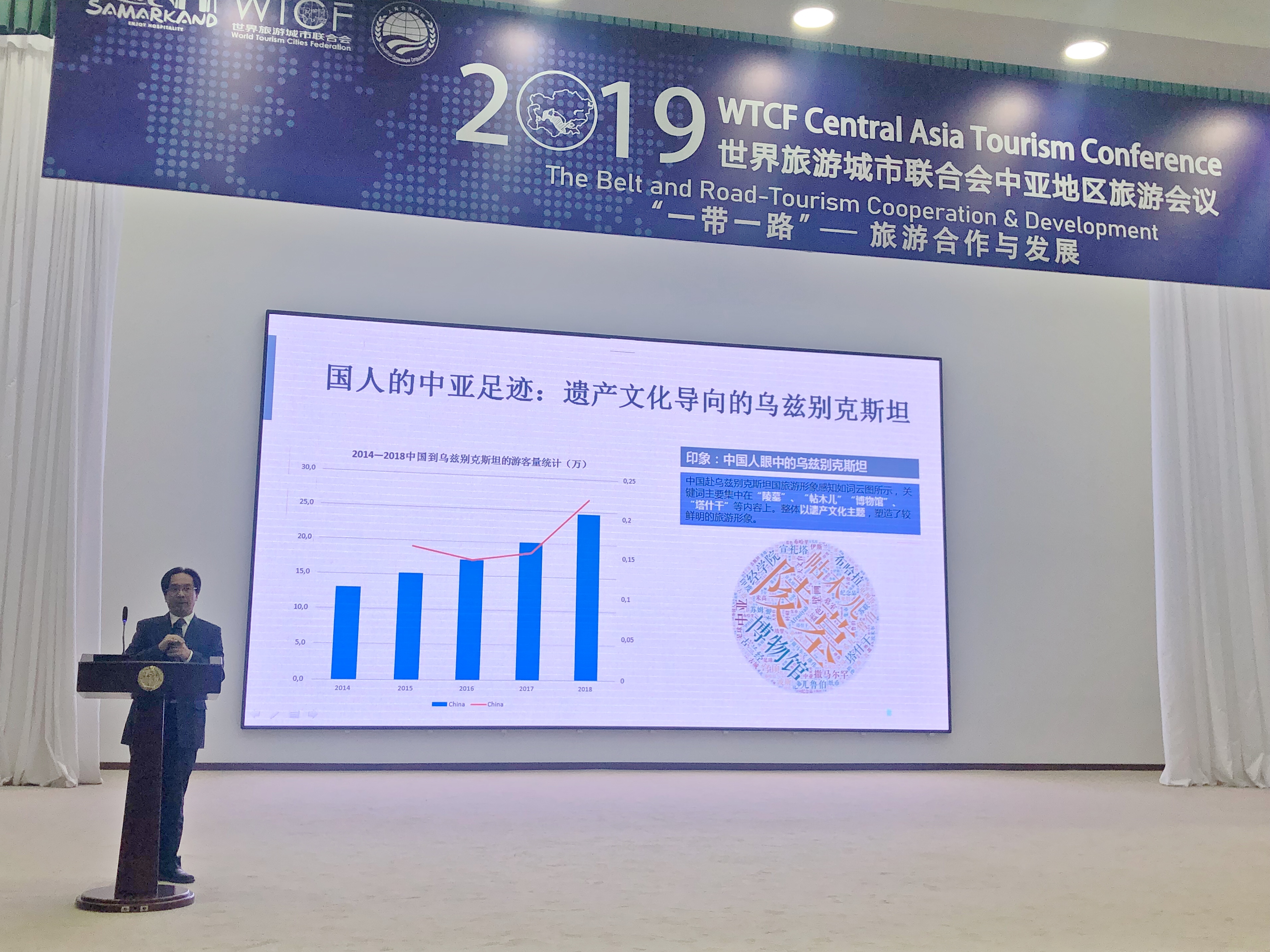 世界旅游城市联合会专家委员会委员吴必虎作《中国出境游市场与中亚地区旅游发展》专题培训